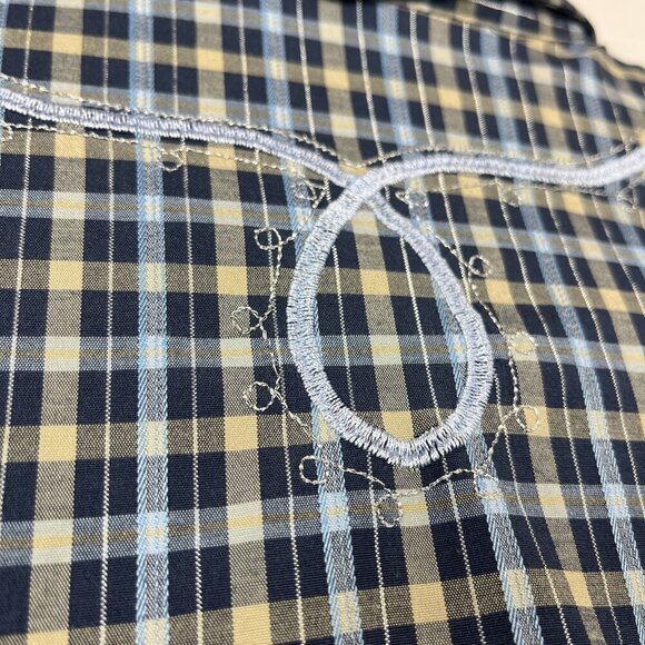 Rodeo Carte Pearl Snap Plaid Western Shirt Womens XL Vintage Embroidered Cowgirl - Picture 9 of 13